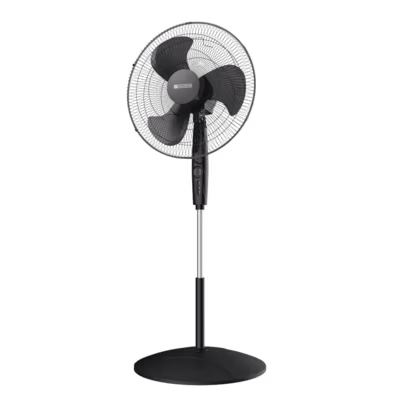 Utilitech 18-in 120-Volt 3-Speed Indoor Black Oscillating Pedestal Fan with Remote