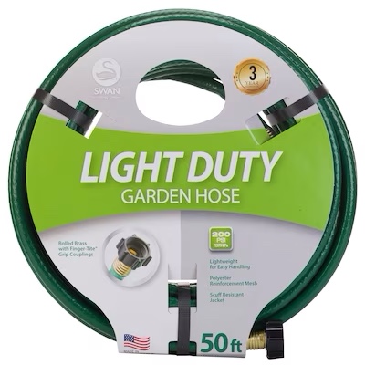 SWAN Swan Light Duty 1/2-in x 50-ft Light Vinyl Green Hose