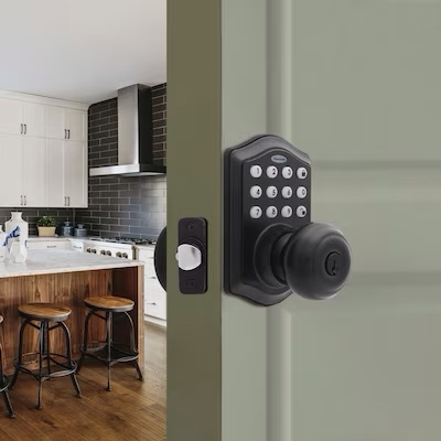Honeywell Electronic Entry Knob Door Lock, Matte Black, 8732501 (B07VH1Y6F9)