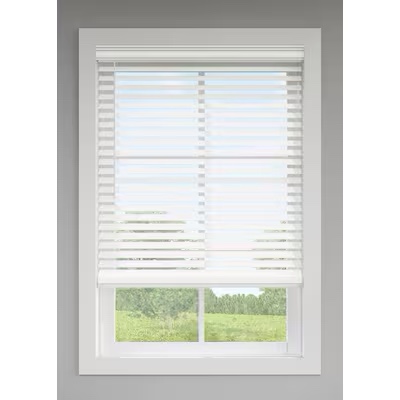 LEVOLOR Trim+Go 2.5-in Slat Width 23-in x 48-in Cordless White Faux Wood