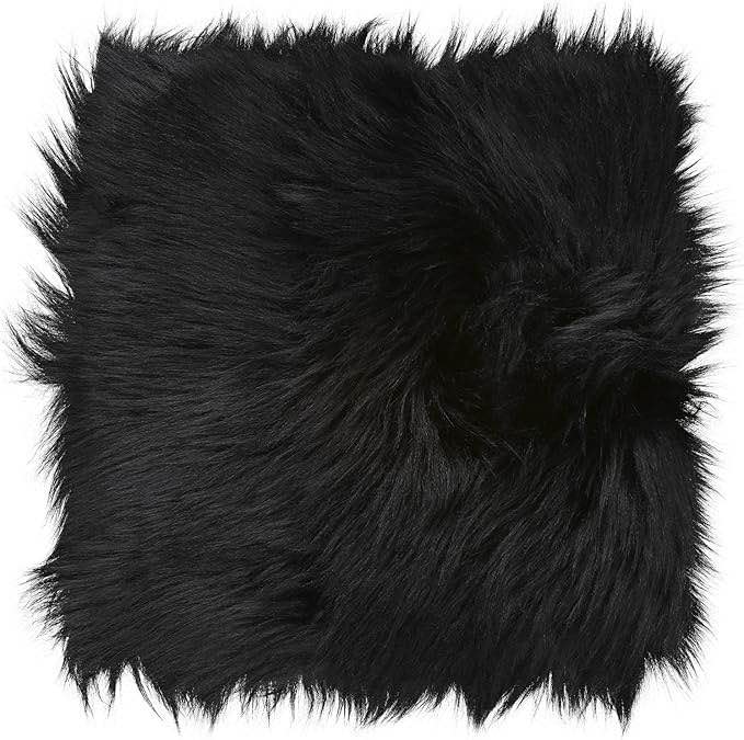 WLLHYF 10 Inches Mini Square Faux Fur Rug? Small Fluffy Area Rug Cushion for Living Room Sofa Bedroom Floor Soft Square Chair Cover Seat Pad Nail Mat for Photographing Background of Jewelry
