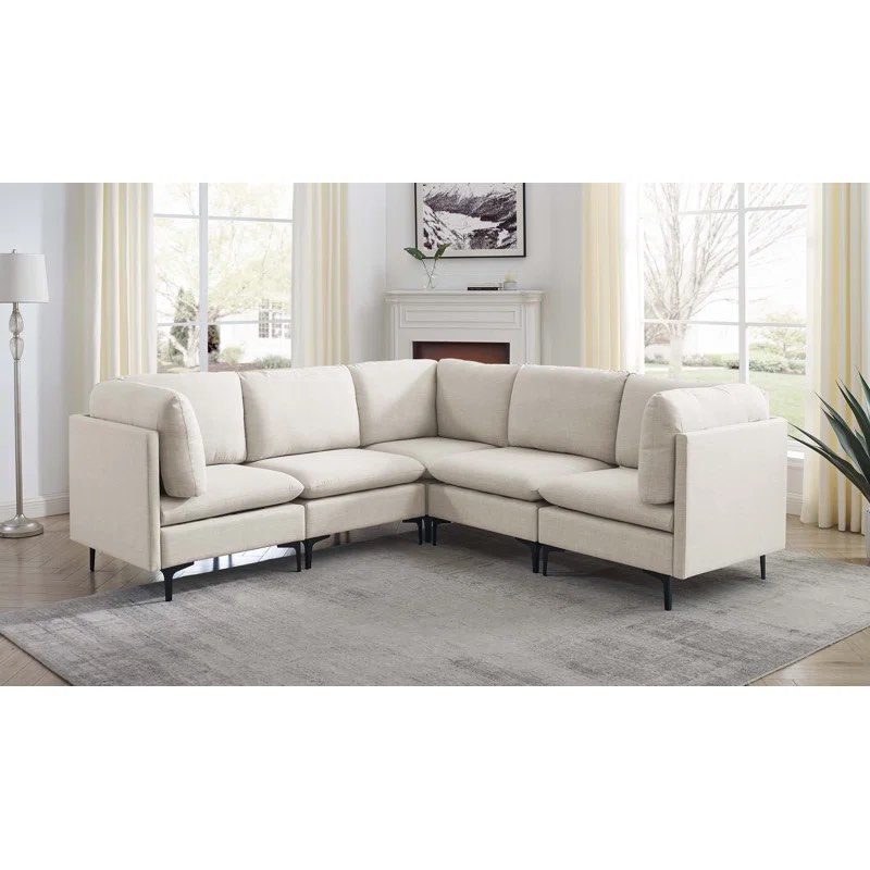 Aruna 5 - Piece Upholstered Sectional(incomplete only 1 Box)