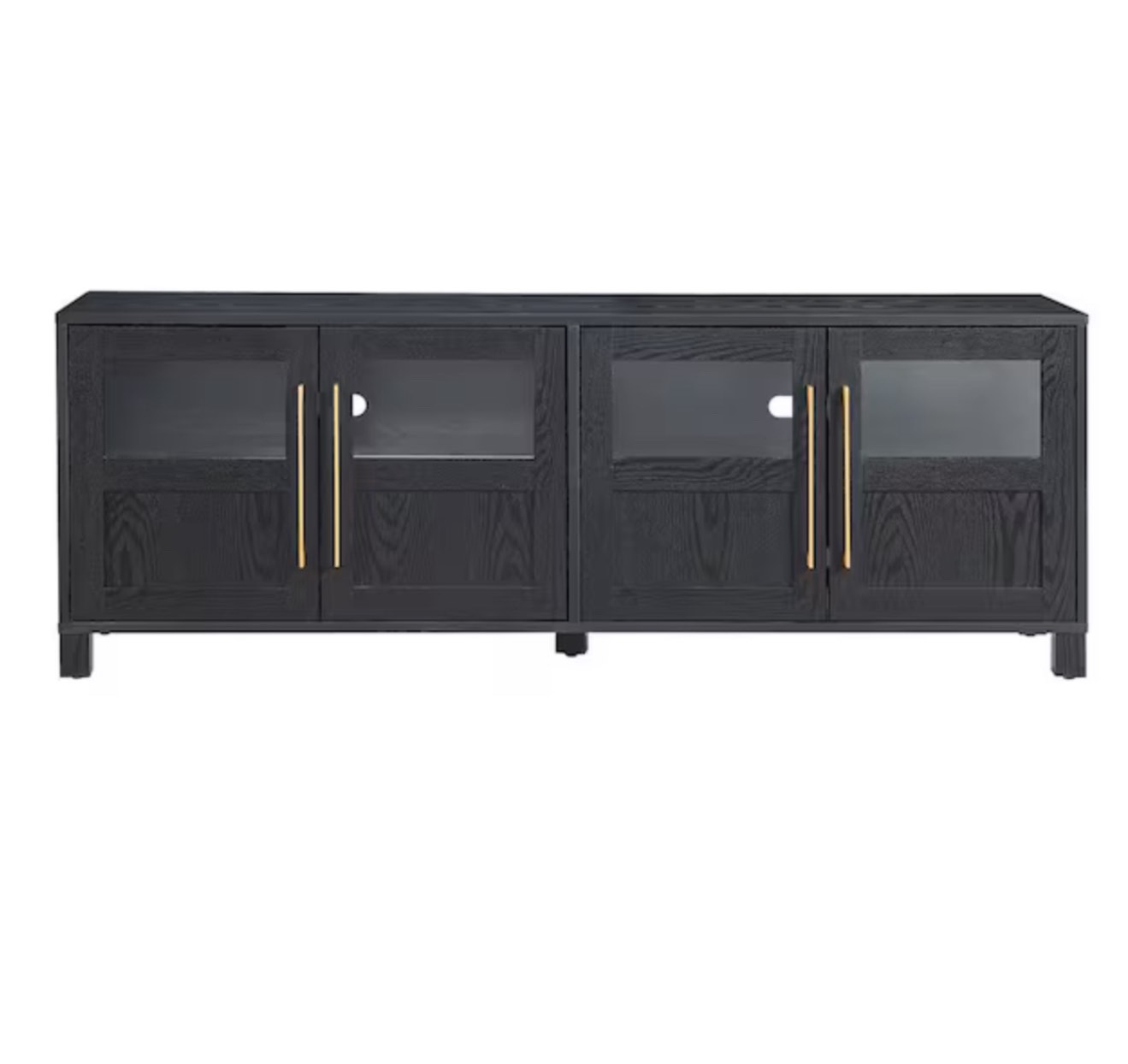 Holbrook Black Grain Rectangular TV Stand for TV's up to 75 in.