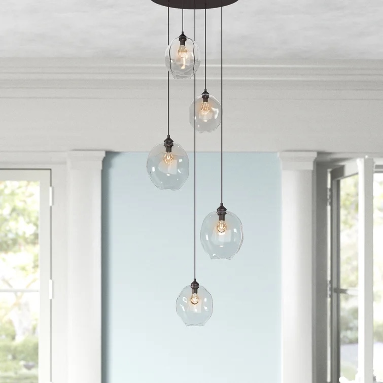 Elmendorf 5 - Light Dark Bronze Cluster Pendant