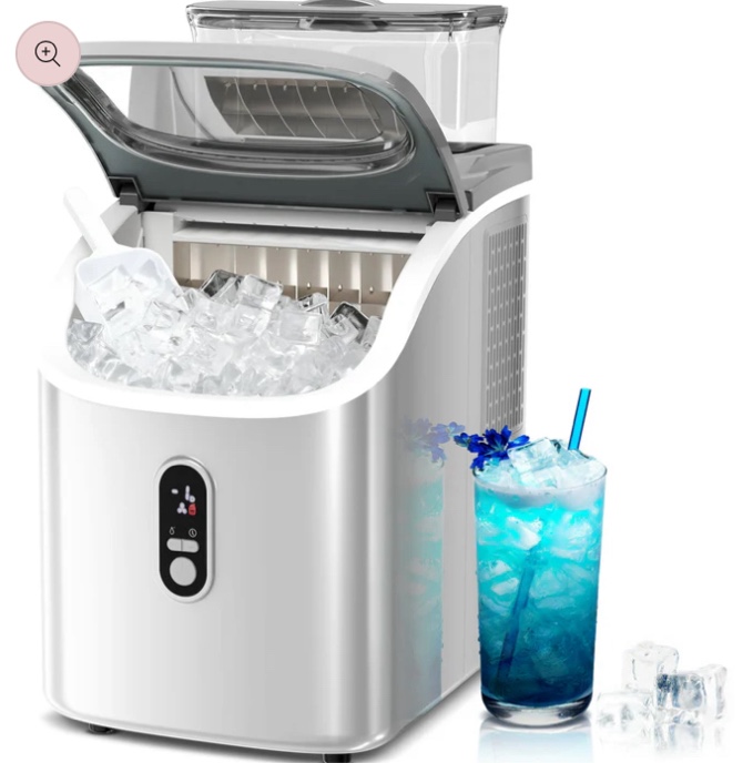 Kissair Ice Maker Countertop , Self-Cleaning Function, for Party/Kitchen/Office, GREY