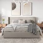 Braya Hydraulic Lift Up Storage Upholstered Platform Queen Bed