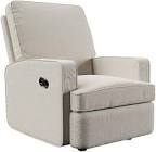 DHP Baby Relax Salma Rocker Recliner Chair Nursery Furniture in Beige