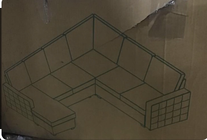 Sofa beige (D2292) (incomplete box 2 of 5 )