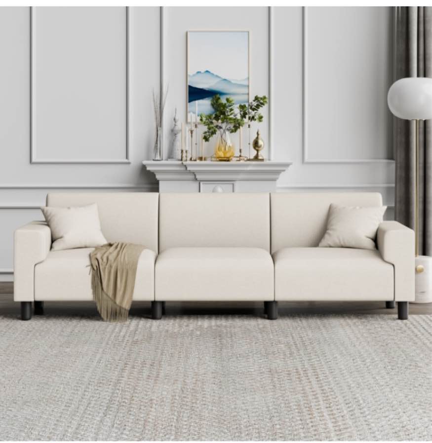  Bacco 94.5'' Modern Style Upholstered Sofa(incomplete 3 piece only) 