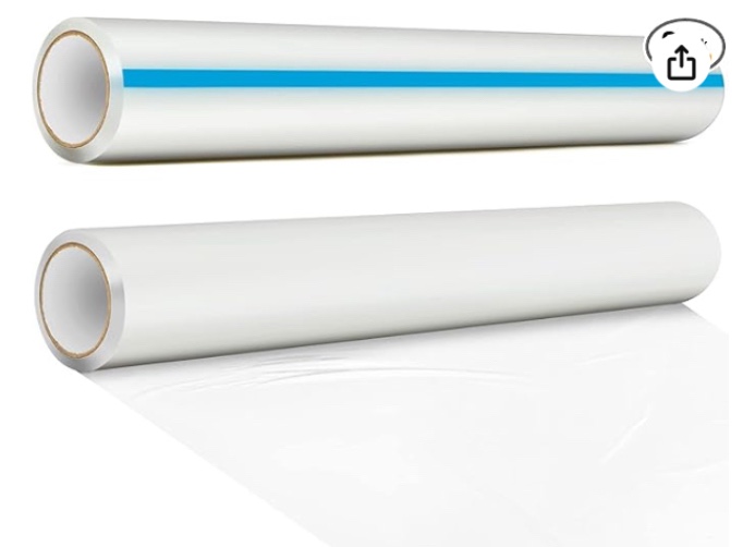 2 Rolls Carpet Protector Film Self Adhesive Plastic Carpet Protector 200 ft Length in Total, Clear Carpet Protector for Car Floor Cover Sheets Runner, Easy Unwind Clean Removal (36 Inch x 100 Ft)