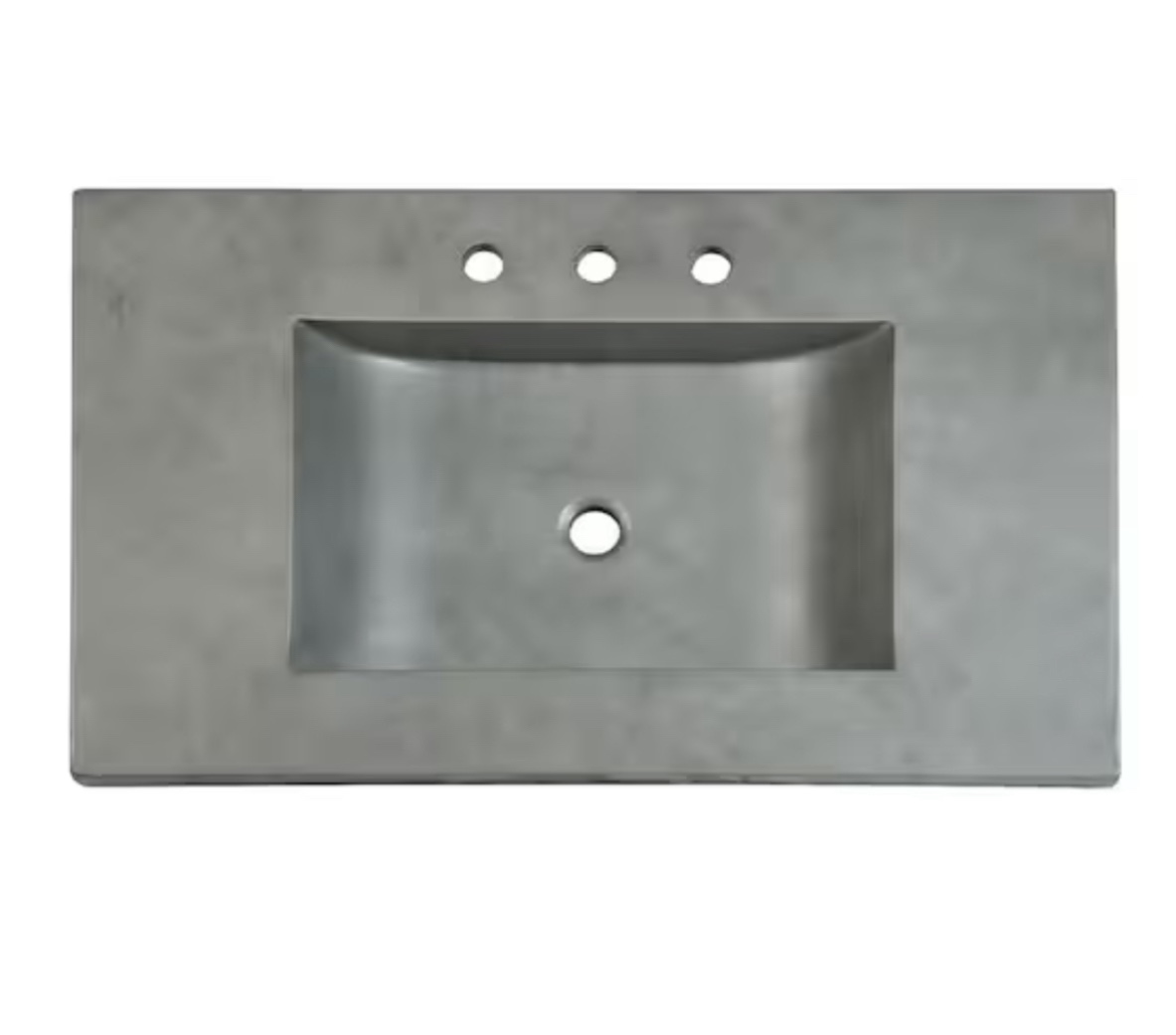 36 in. Drop-in Cement Bathroom Sink