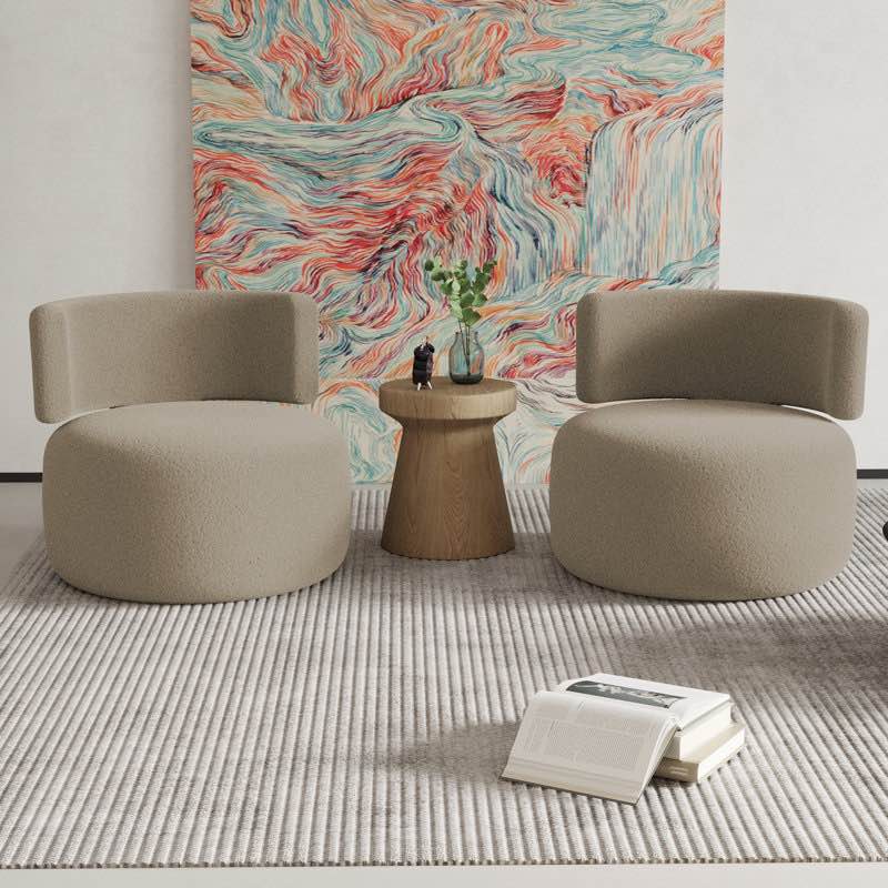 Caidee Upholstered Swivel Accent Chair (Set of 2)