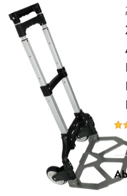 ZENSTYLE Folding Aluminium Cart Luggage Trolley 170lbs Hand Truck with Bungee Cord