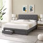 grey storage bed queen (stock photo similar but not exact)