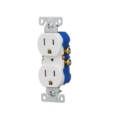 Eaton 15-Amp 125-volt Tamper Resistant Residential Duplex Outlet, White (10-Pack)