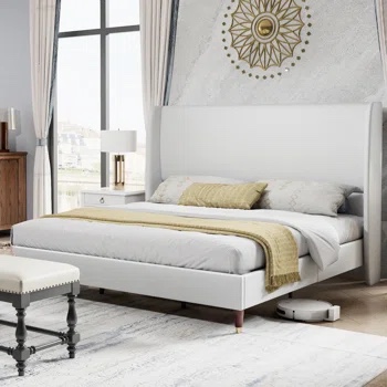 belo upholstered low profile platform bed 