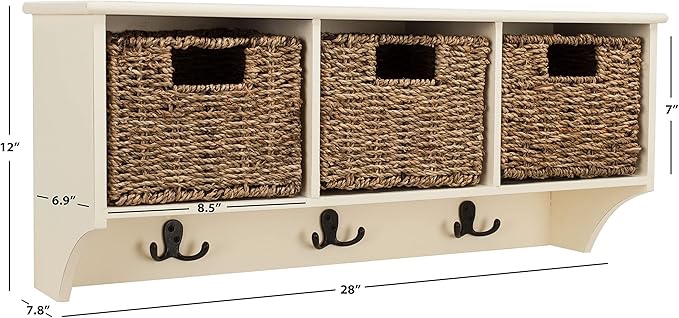 Safavieh Finley Hanging 3 Basket Wall Rack