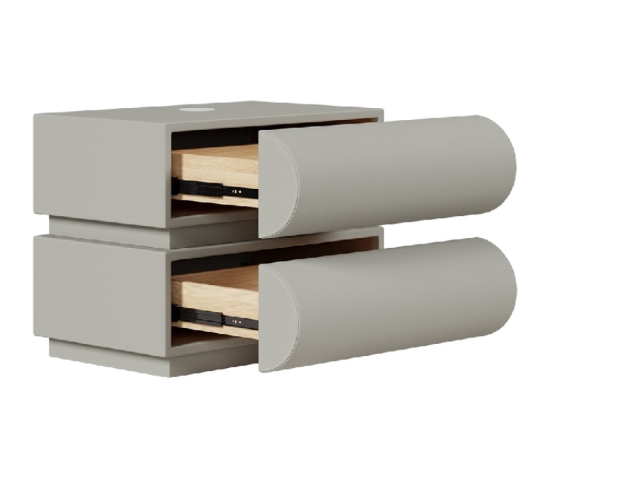 Humply Leather 2-Drawer Smart Nightstand D12023D10KL