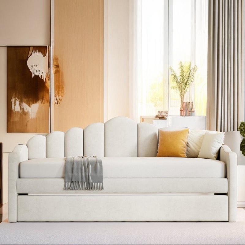 Hokku Designs Junna Twin size Velvet Daybed with Trundle (incomplete box 2 of 2 only)