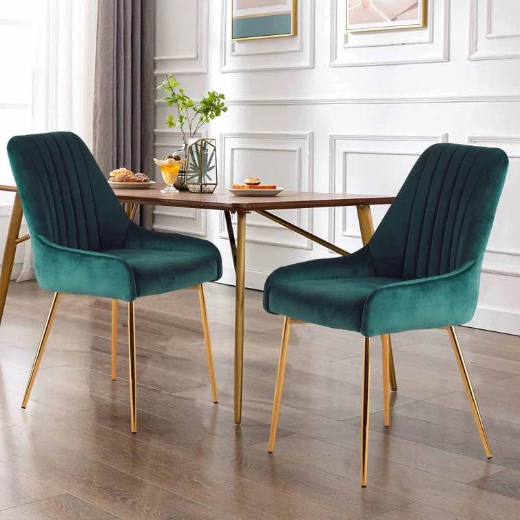Kataleah Tufted Velvet Side Dining Chairs (Set of 2)