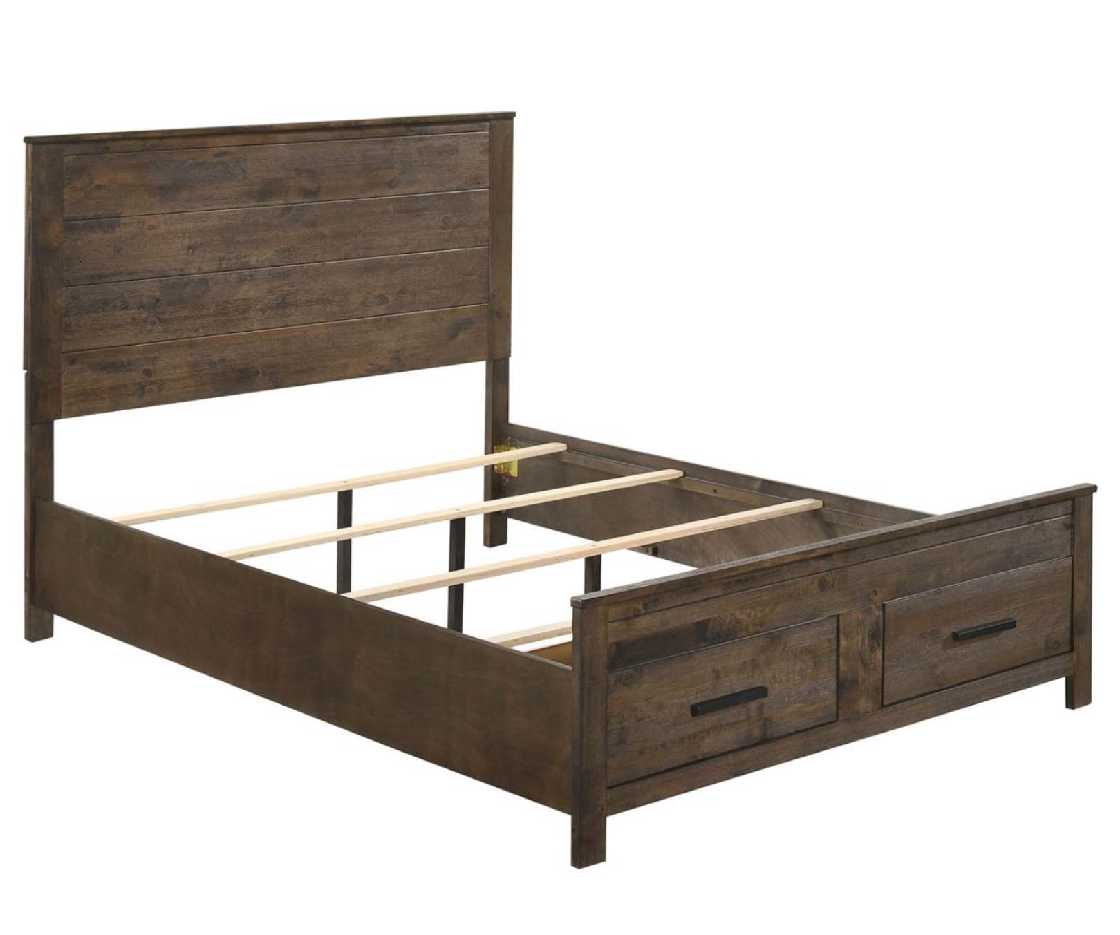 COASTER WOODMONT CALIFORNIA KING STORAGE BED RUSTIC GOLDEN BROWN (incomplete)
