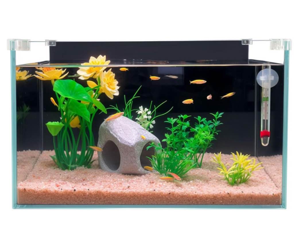 3.4-Gallon Ultra Clear Low Iron Glass Fish Tank Kit