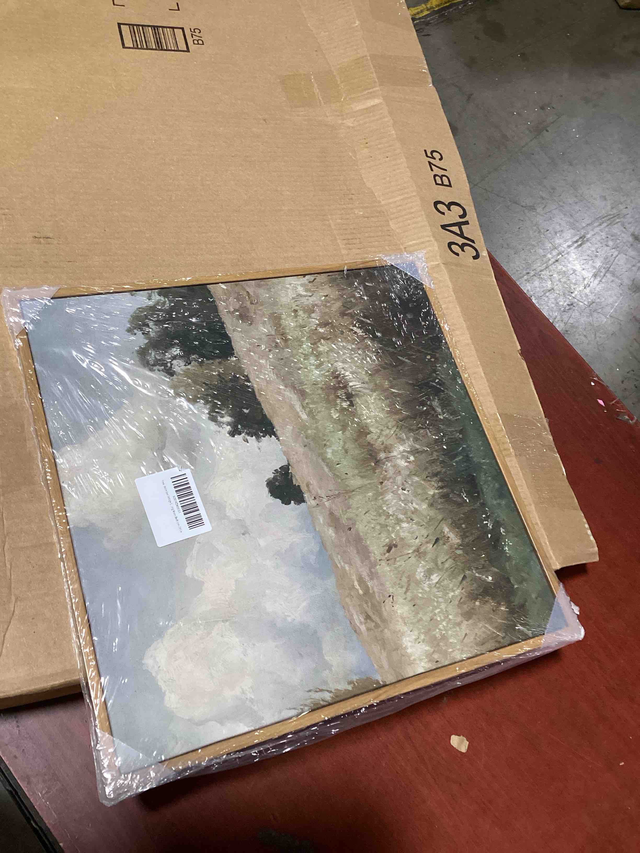 Small 12” x 12” framed landscape 