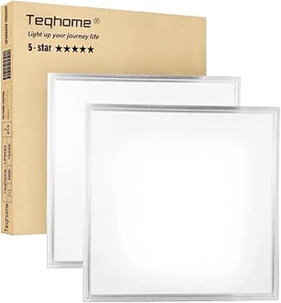 LED Flat Panel Light 2x2 ft,White LED Drop Ceiling Office Lights,48W=150W Indoor Commercial Flat Backlit Fixture, 5800LM/7000K,CE & RoHS Certified,Dustproof & Troffer Recessed Edge-Lit Design,2 Pack 5800LM,7000K