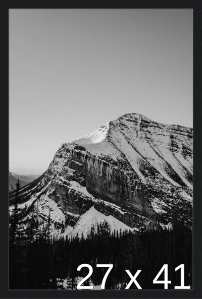 SnapeZo Movie Poster Frame 27x41, Black, 1.25 Inch Aluminum Profile, Front-Loading Snap Frame, Wall Mounting, Professional Series 27x41 Black