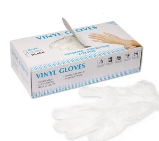 Schneider Clear Vinyl Exam Gloves, Latex-Free, Disposable Medical Gloves, Cleaning Gloves, Food Safe, Powder-Free, 4 mil Size XXL