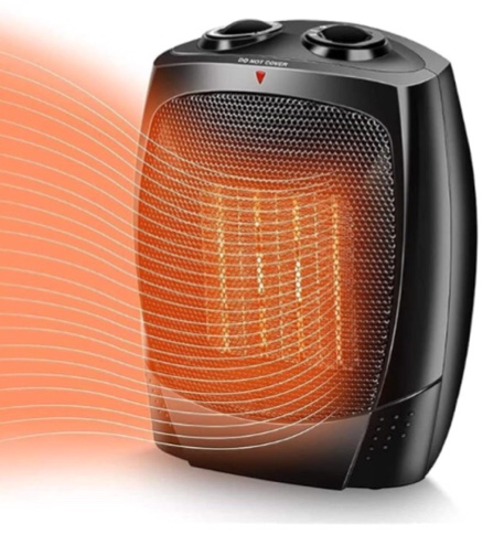 Space Heater, 1500W Ceramic Desk Space Heaters for Indoor Use, 3s Fast Heating Electric Space Heater, 3 Modes, Tip-over & Overheat Protection, Portable Small Heater for Room Office Home