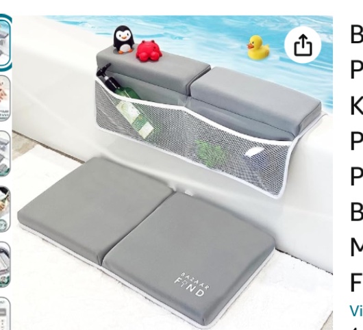 Bath Kneeler and Elbow Rest Pad Set, Comfortable Bath Kneeler, Thick Bath Kneeling Pad for Bathing Baby, Kneeling Pad for Bathing Baby, Baby Bath Kneeler, Kneeling Bath Mat, Bath Knee Pad, Bazaar Find