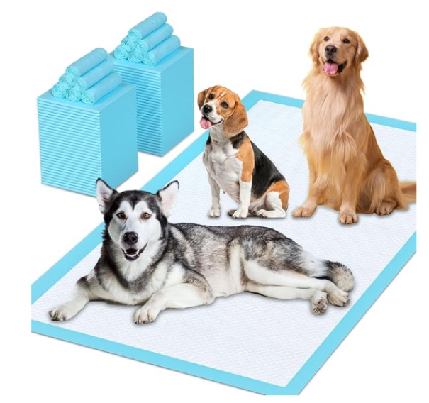 Puppy Pee Pads for Dogs 31"x47" 40 Count, Pee Pads Extra Large, Leak-Proof & Super Absorbent Dog Pee Pads, Thicken Disposable Potty Pads Puppy Training Pads for Cats Rabbits (40PCS)