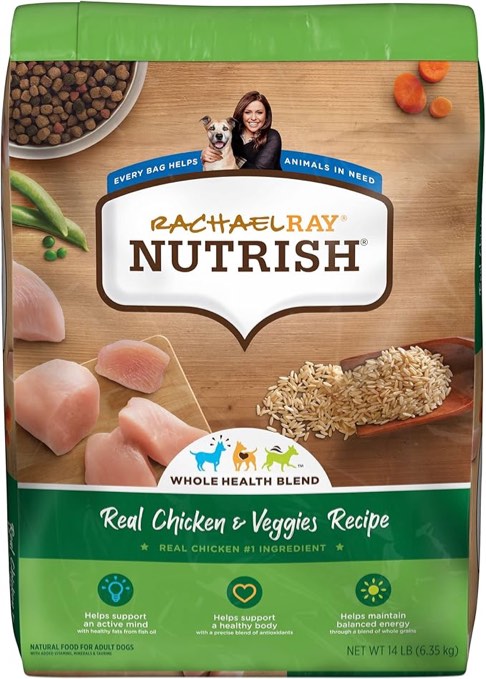 Rachael Ray Nutrish Premium Natural Dry Dog Food, Real Chicken & Veggies Recipe, 40 Pound Bag (Packaging May Vary) Dry Food Chicken & Veggies 40 Pound (Pack of 1)