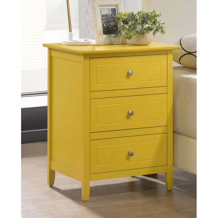 Emjay 3 - Drawer Nightstand yellow 