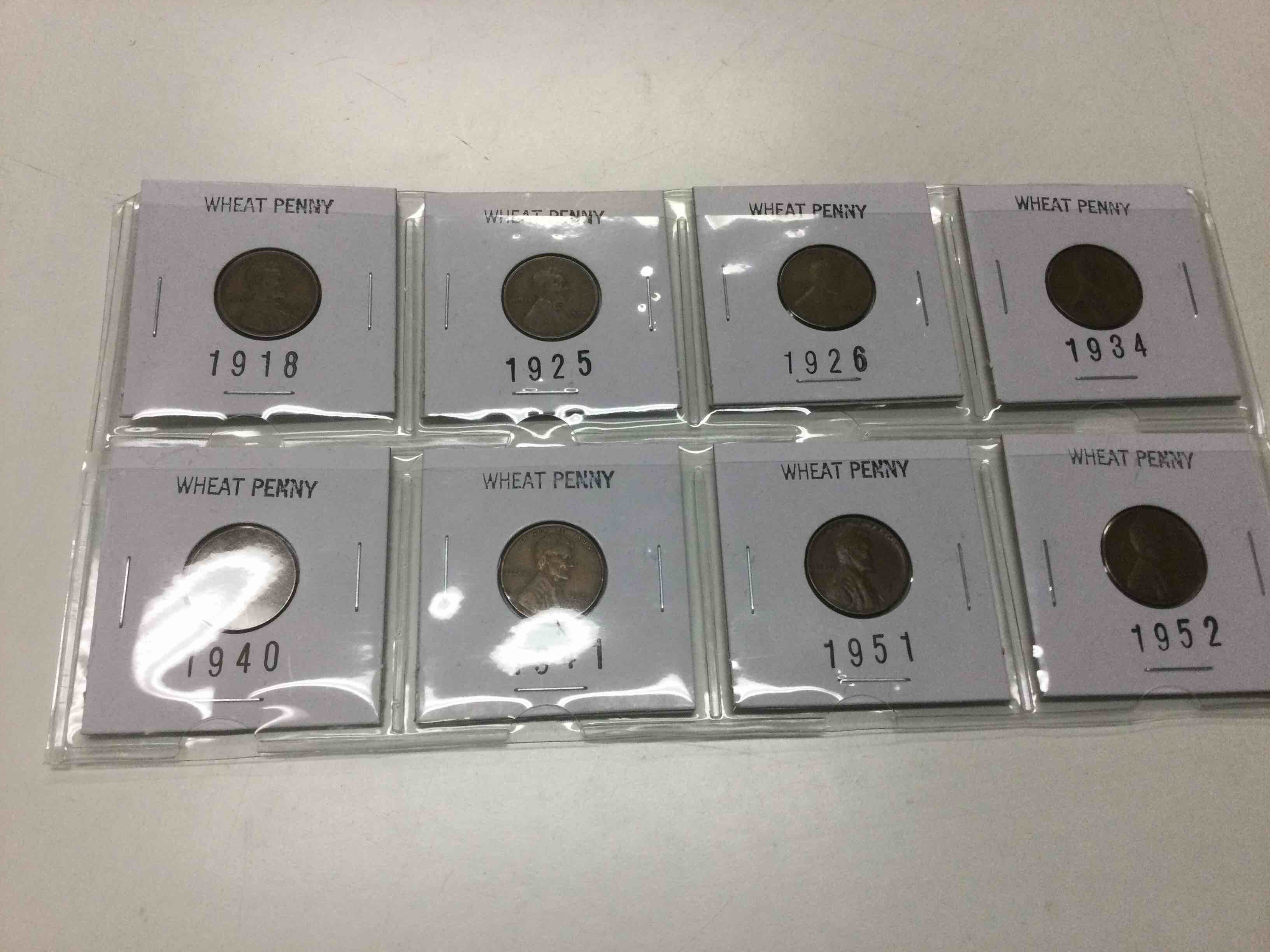 8 Wheat Pennies