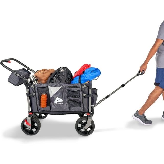 Ozark Trail All Terrain Foldable Push Pull Wagon  48  Height