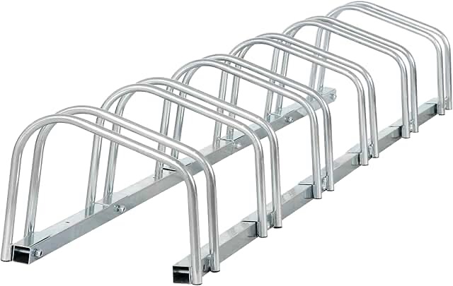 Hromee Bike Floor Parking 1-6 Rack Adjustable Bicycle Storage Organizer Stand for Garage, Silver