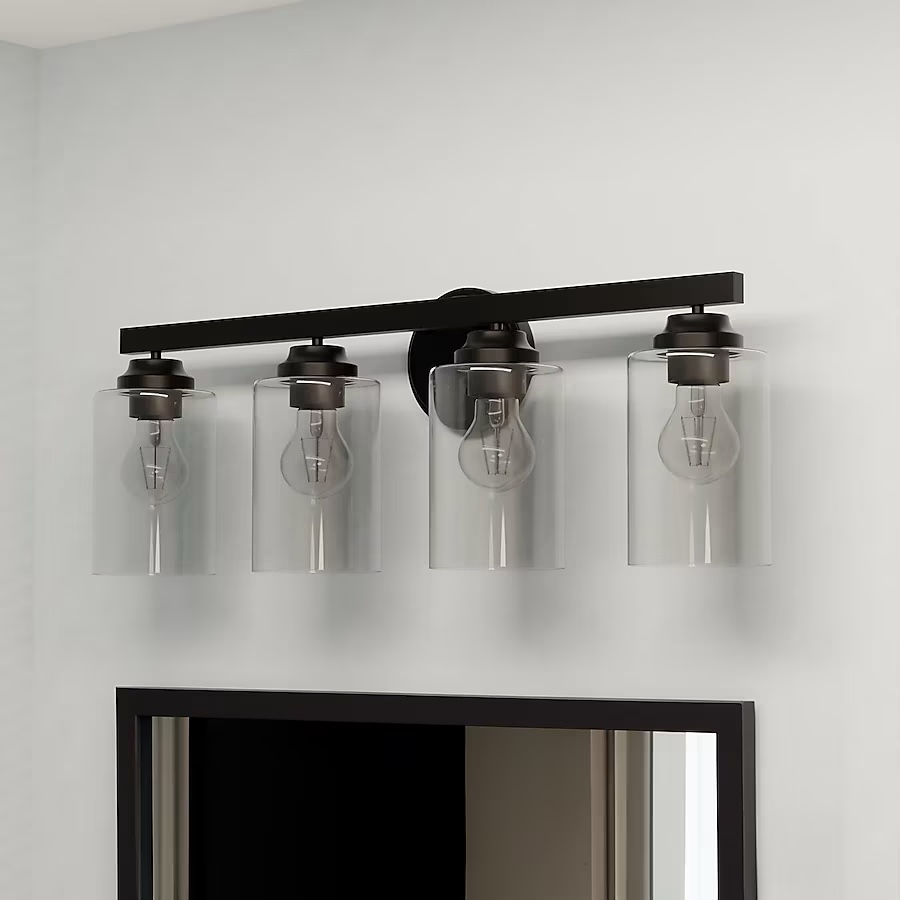 (incomplete) Emeryson 4-Light Matte Black Transitional Vanity Light