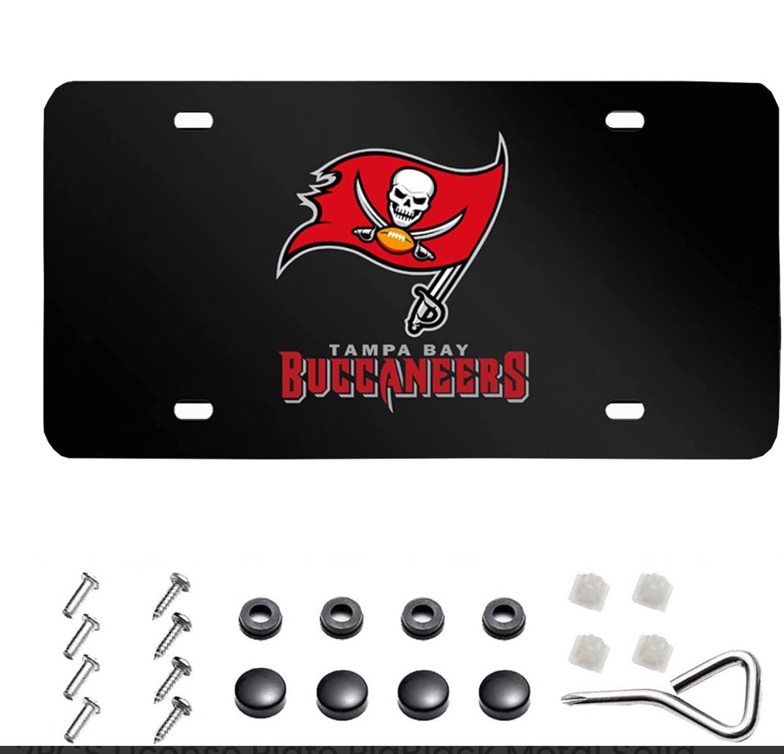  License Plate PlaBlack Metal Solid Decorative Personality License Plate Car License Plate , Frame Tag , Matte Black Aluminum License Plate Holder with Screw Cover Set B-BUC