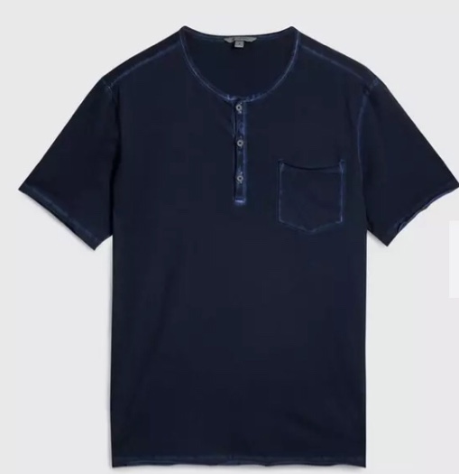 John Varvatos Men's Rex Henley X-Small Antique blue 