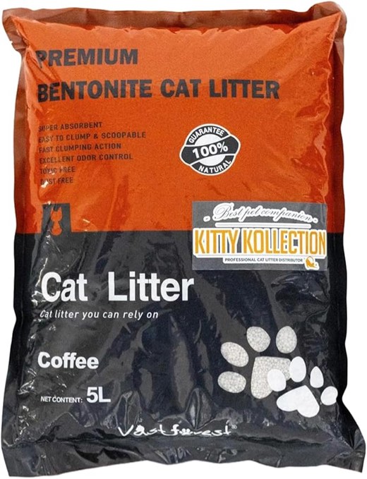Cat litter with high quality bentonite, dust-free, strong and binding for cats, 8.8 pounds (coffee)
