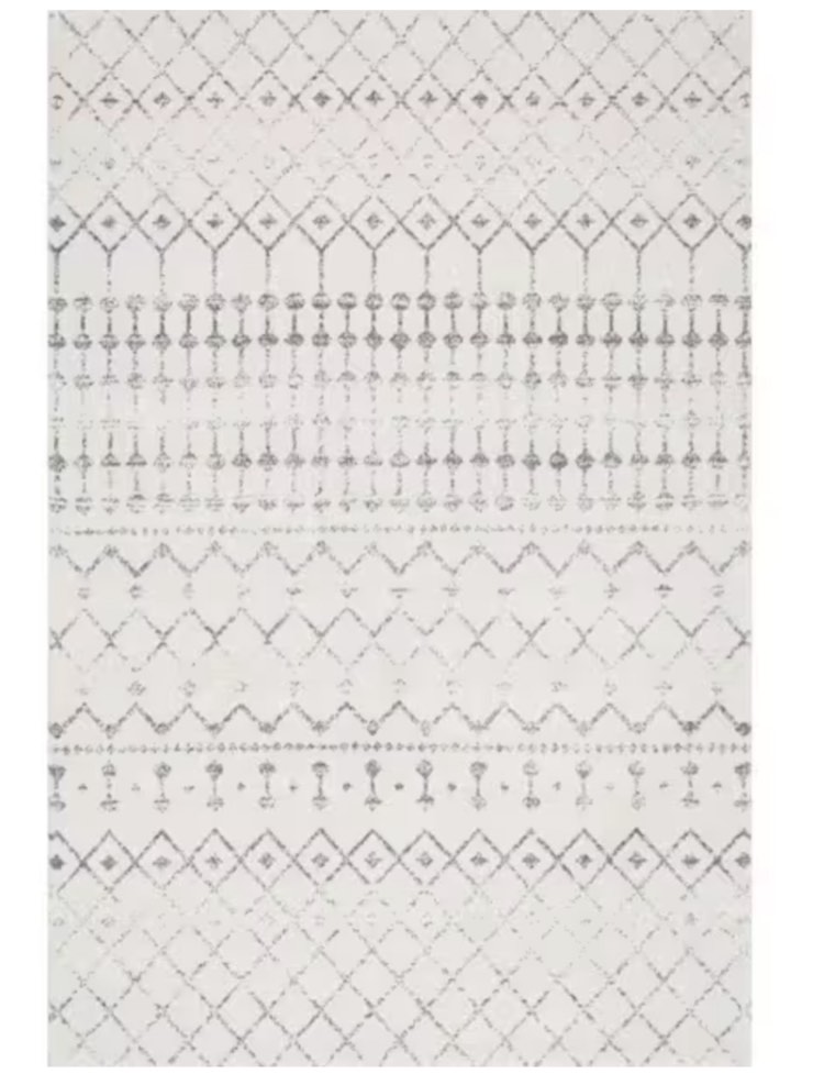 Blythe Modern Moroccan Trellis 8 ft. x 10 ft. Gray Living Room/Bedroom/Dining Room Area Rug