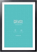 LaVie Home 27 x 40 Poster Frame Black?1 Pack?, Display Pictures 24x36 with Mat or 27x40 Without Mat, 2 Inch Wood Profile, Stable and Sturdy Picture Frame with Polished Plexiglass, Horizontal and Vertical Format of The Wall
