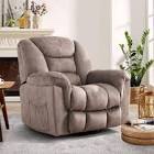 Flournory 41.3'' Wide Classic Super Soft And Oversize Swivel and Rocker Manual Recliner