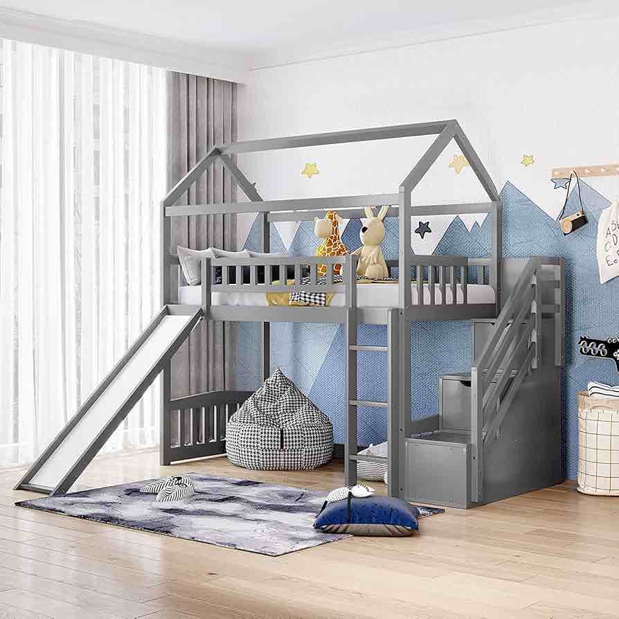 Loft Bed With Storage Stairs And Slide