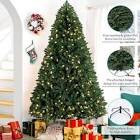 7.5 ft Artificial Spruce Green Christmas Tree with Pre Lit 550 lights and Dense Branch Tips