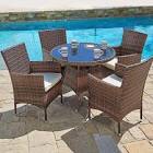 Cerny Round 4 - Person 31.5" Long Dining Set with Cushions
