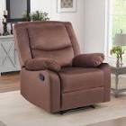 35.4" Wide Classic and Overstuffed Soft Manual Recliner with Pillow Topped Armrests