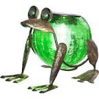 Charlie Green Solar Frog Glass Lantern